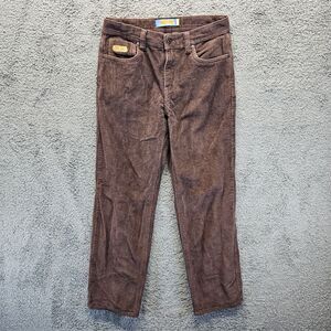 Empyre Pants Mens Size 26 Brown Corduroy Relax Straight Leg Baggy